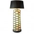 Dua Lighting Pig Basket Bamboo w Percaline Floor Lamp