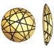 Dua Lighting Exra Large Round Resin w Bamboo Slice Wall Lamp