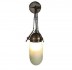 Dua Lighting Hammered Antique Brass w Amber Glass Wall Lamp