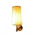 Dua Lighting Round Satin Brass w Tappered Scala Shade Wall Lamp